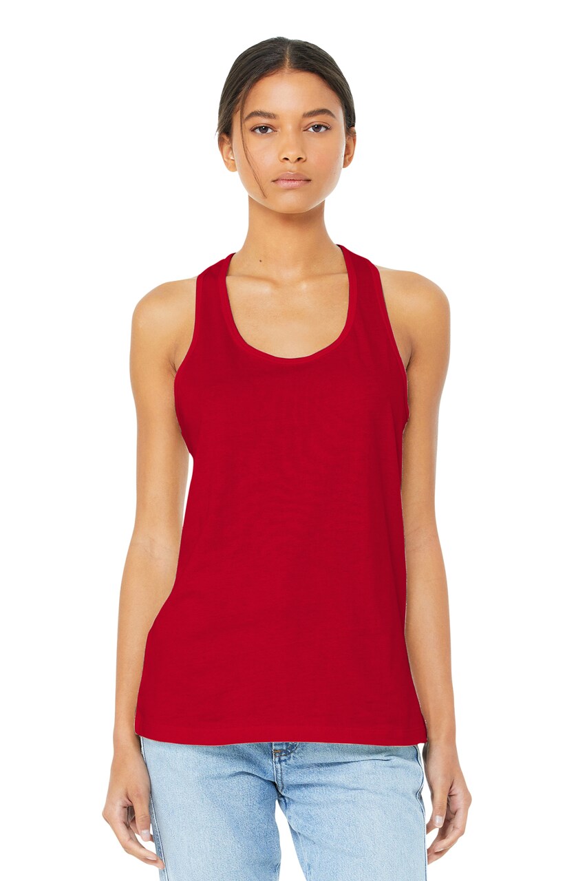 BELLA + CANVAS® Women's Relaxed Fit Racerback Tank with Airlume Cotton and Sustainable Retail Design